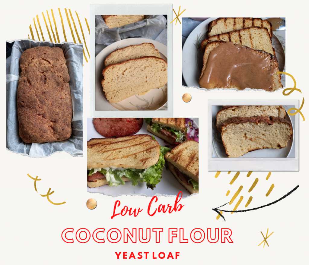LOW CARB Recipe - Coconut Flour Yeast Loaf LOW CARB / KETO-FRIENDLY Recipe - Coconut Flour Yeast Loaf