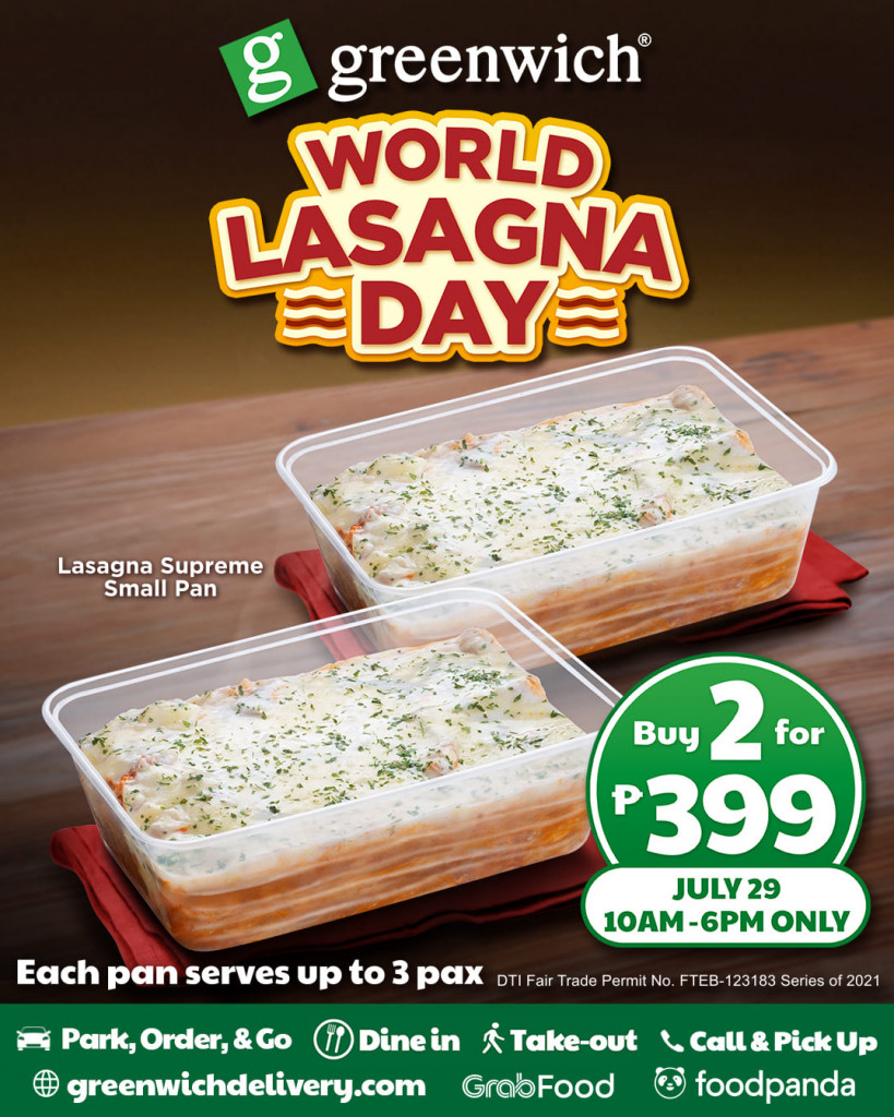 Greenwich Pizza's World Lasagna Day Treats