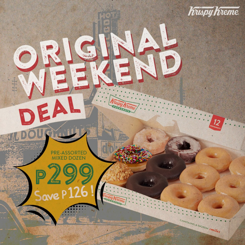 Krispy Kreme Original Weekend Deal from August 12 to 15 Krispy Kreme Original Weekend Deal