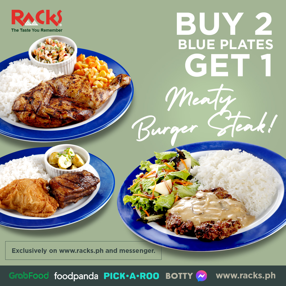 RACKS Blue Plate and Platter Promos for Aug 2021