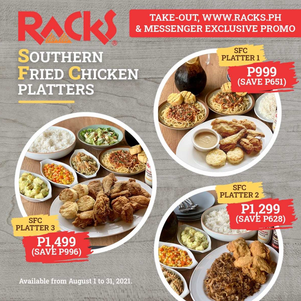 RACKS Blue Plate and Platter Promos for Aug 2021 RACKS Blue Plate and Platter Promos