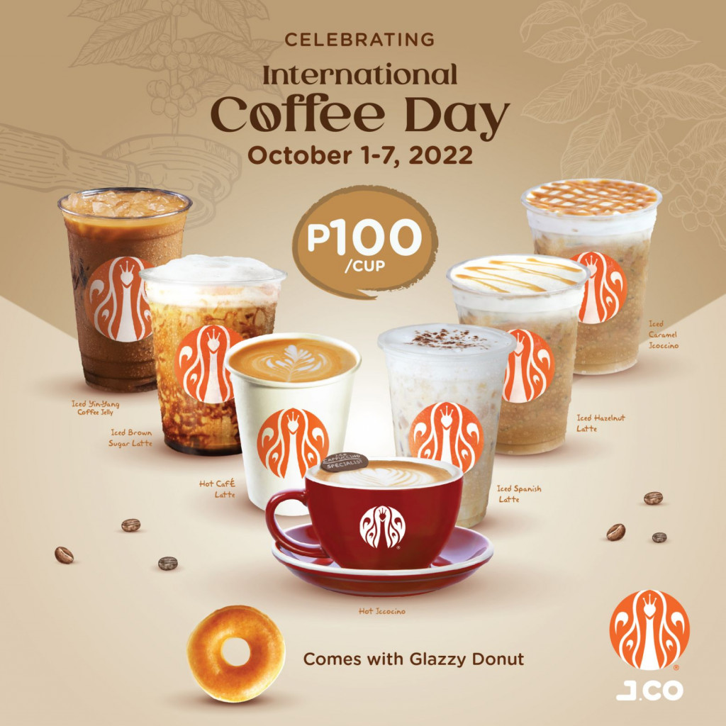 J.CO Donuts International Coffee Day Festival - Oct. 1 to 7 Only J.CO Donuts International Coffee Day