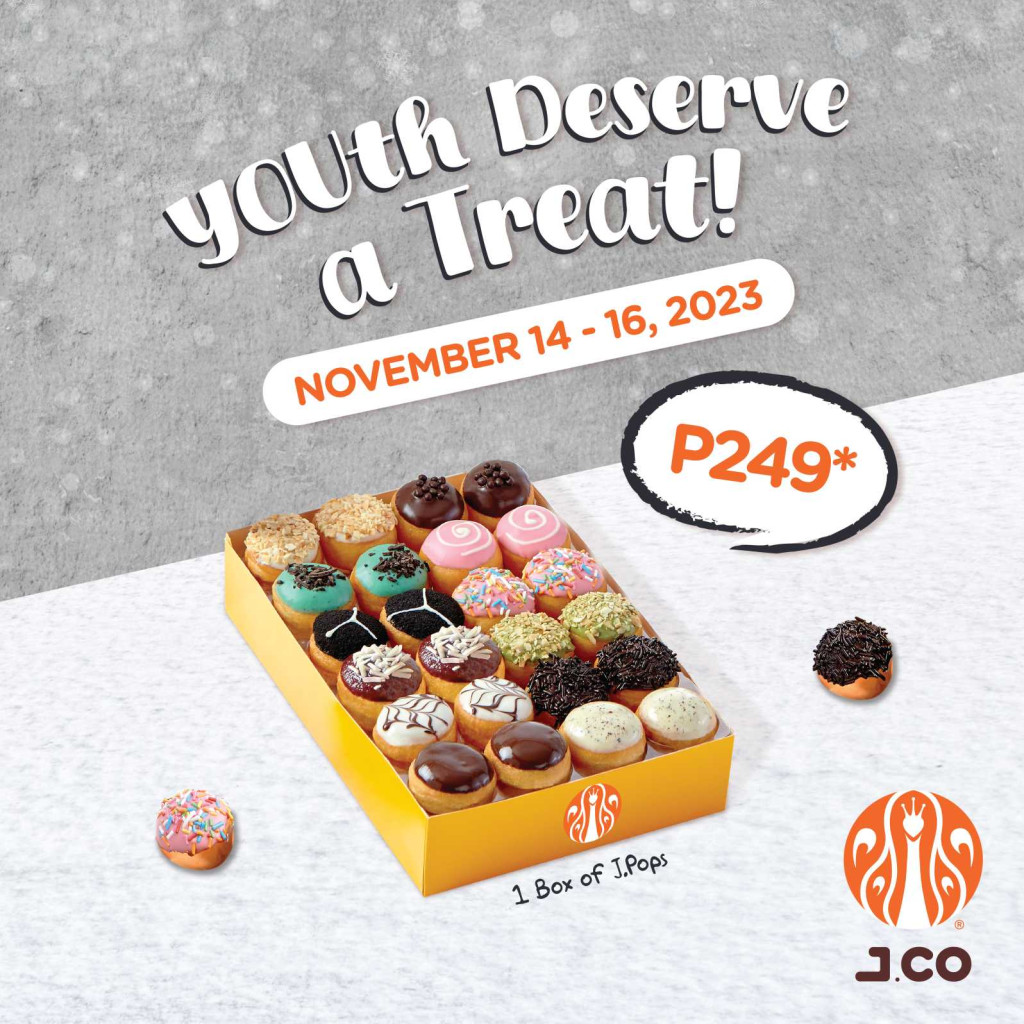 J.CO Donuts Youth Deserve a Treat from Nov. 14-16, 2023 J.CO Donuts Youth Deserve a Treat