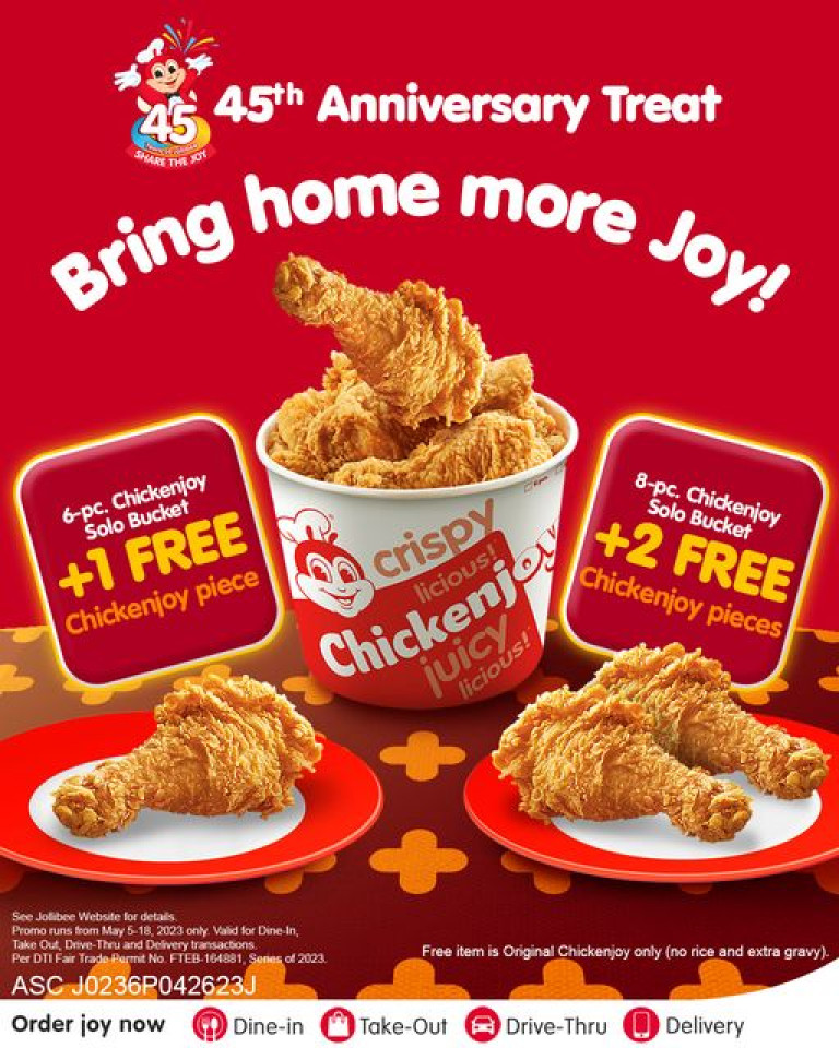 Jollibee’s 45th Anniversary Treat Free ChickenJoy! PROUD KURIPOT