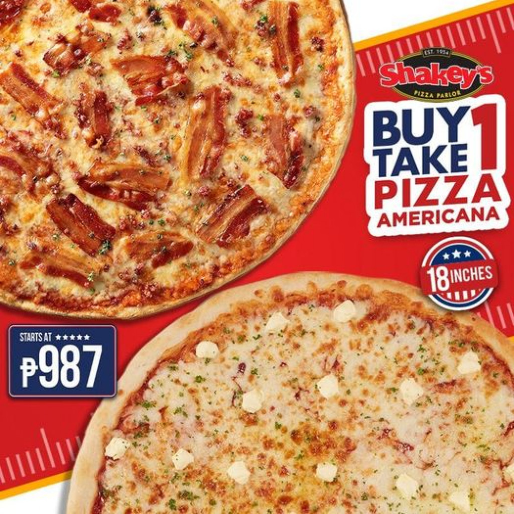 Shakey's Supercard Exclusive : Buy 1 Take 1 Pizza Americana Buy 1 Take 1 Pizza Americana
