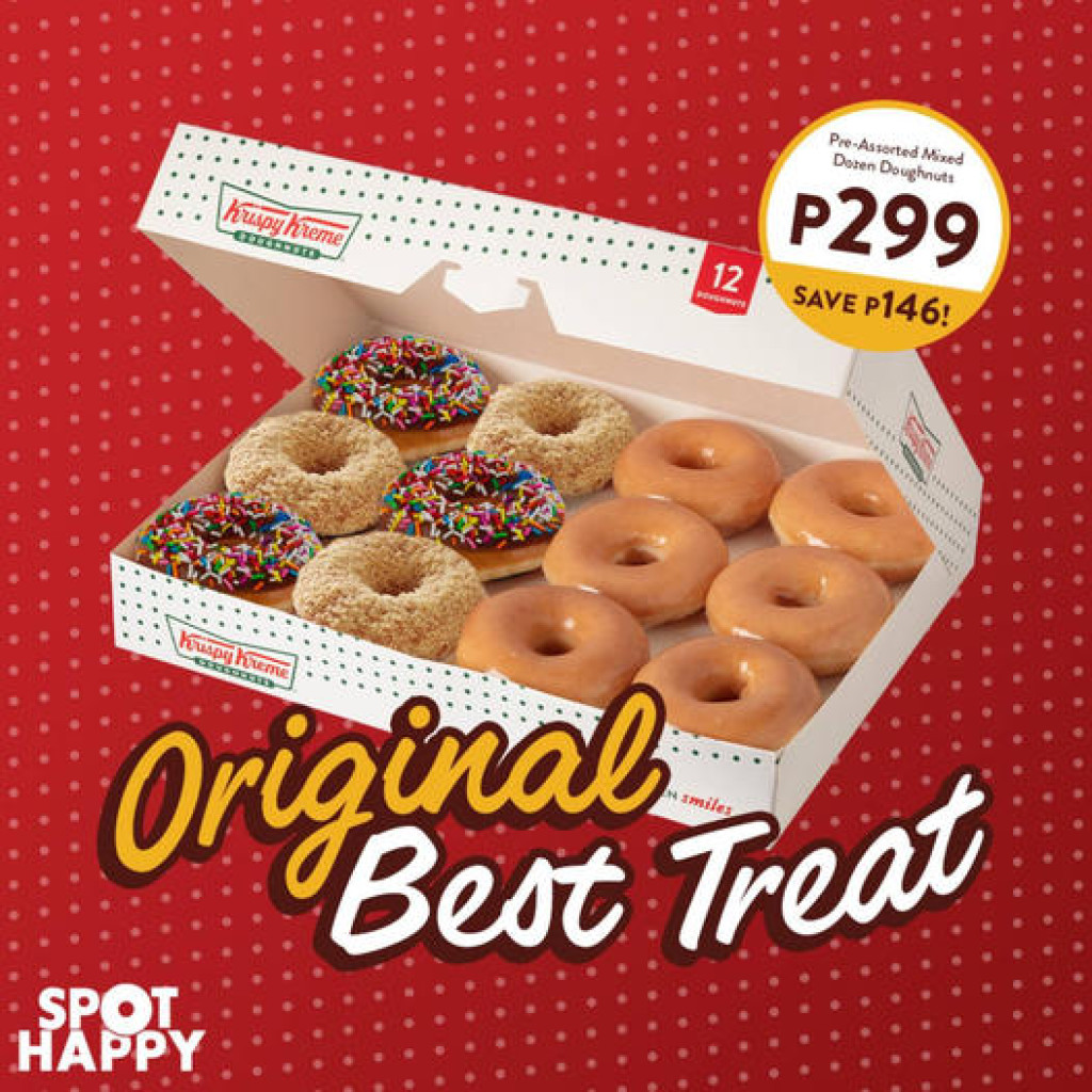 Save ₱146 on Krispy Kreme Original Best Treat - January 2 to 5, 2023 Krispy Kreme Original Best Treat