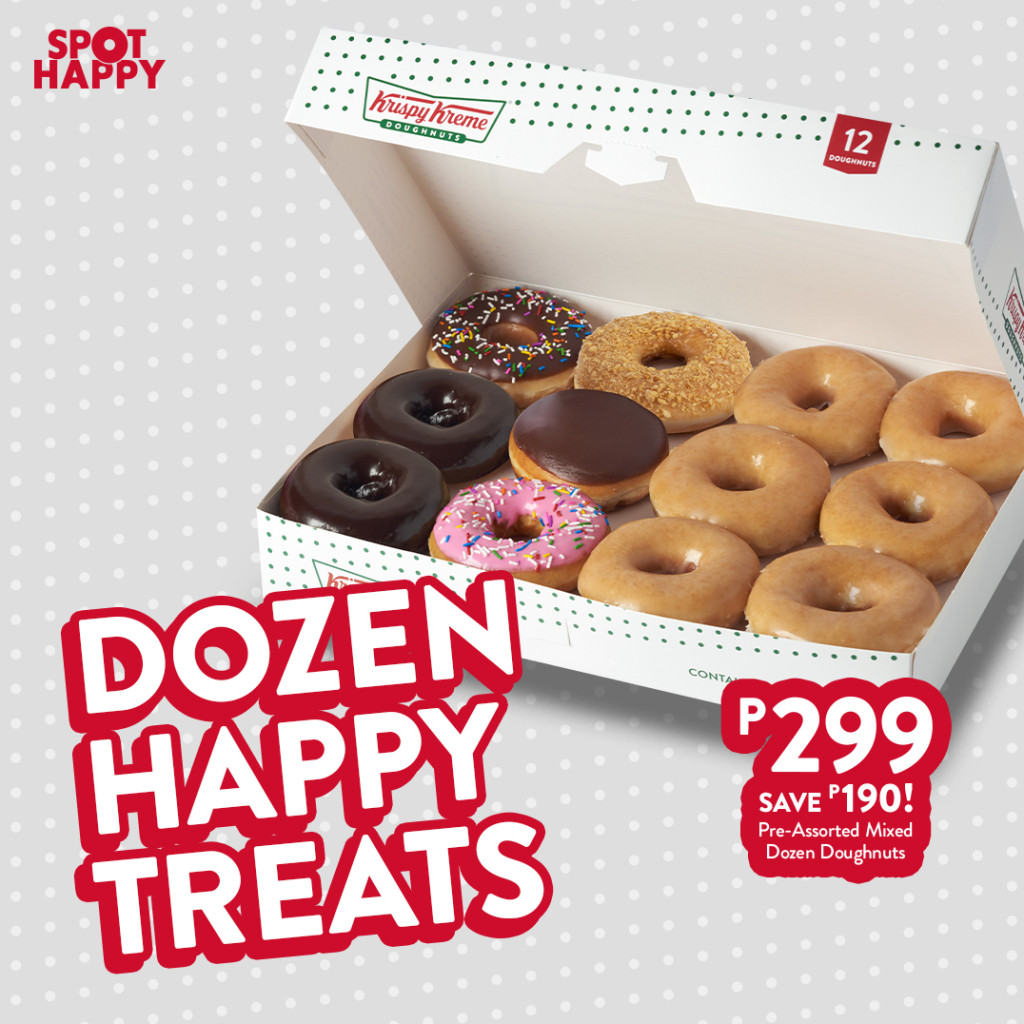 Save ₱190 on Krispy Kreme Dozen Happy Treats - Jan. 30 & 31 Only Krispy Kreme Dozen Happy Treats