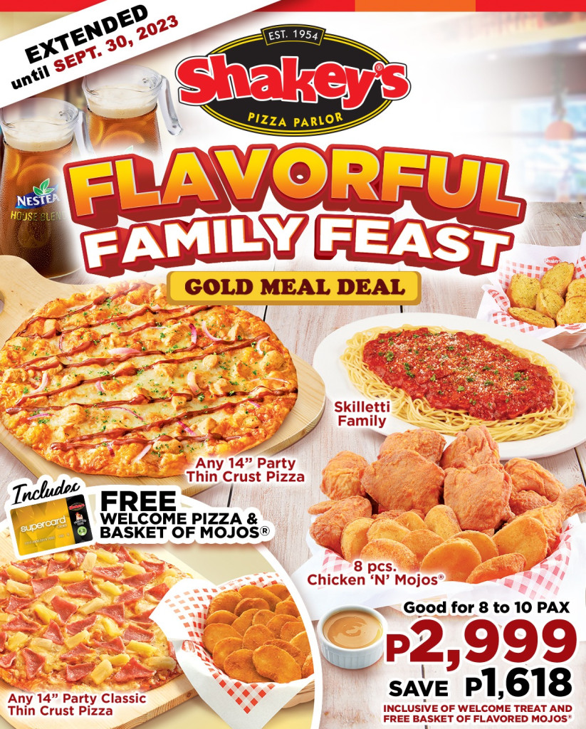 EXTENDED: Shakey's Flavorful Family Feast and Bunch of Lunch Shakey's Flavorful Family Feast