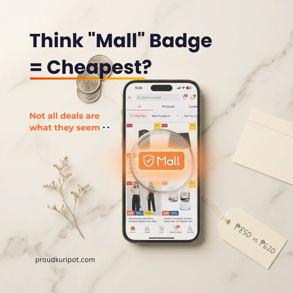 Why Shopee's "Mall" Badge Doesn't Always Mean Cheapest — And Where to ACTUALLY Find the Best Price mall badge
