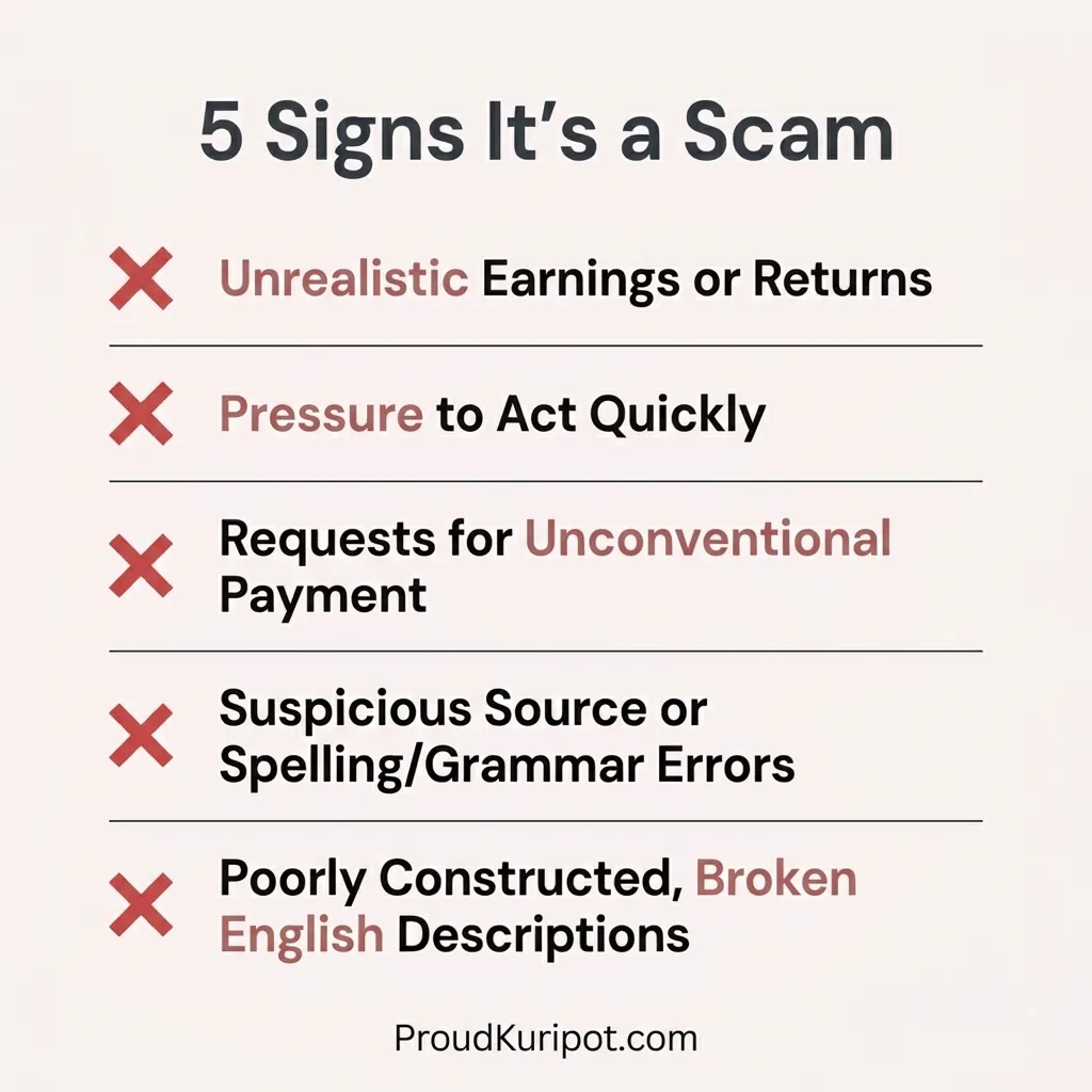 online earning scam warning signs Philippines 2026