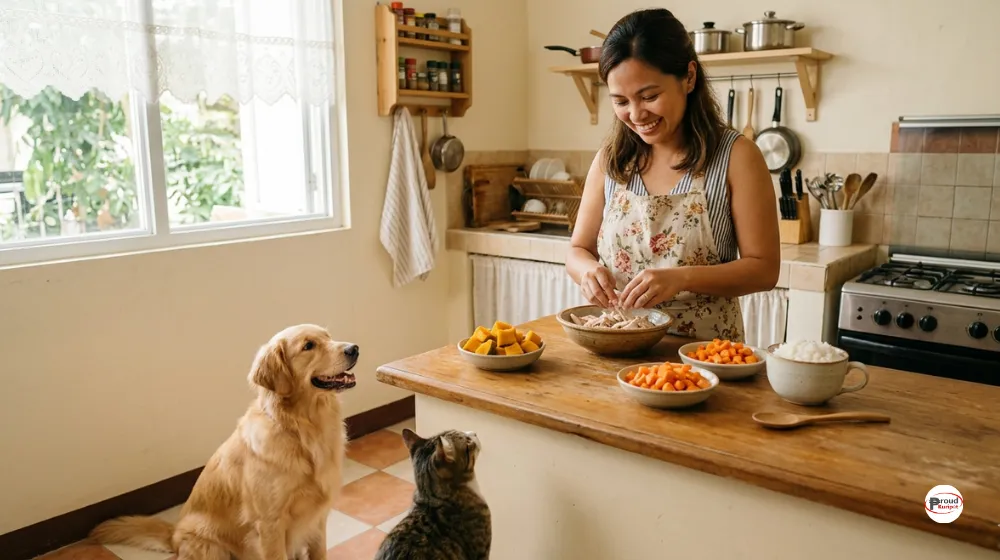 Pinoy pet owner nagluluto ng homemade dog at cat food sa kusina gamit ang chicken, kalabasa, at kanin