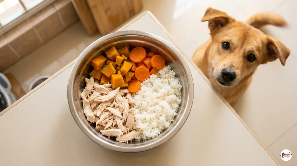 Homemade dog food recipe Philippines — chicken kanin at kalabasa na niluto para sa aso