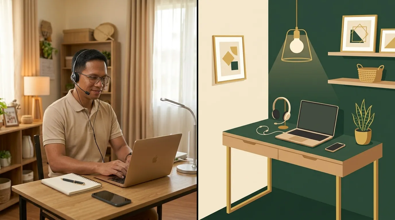 Freelancing Para sa mga Bagong Umuwing OFW: Paano Magsimula ng Online Career Habang Nasa Pilipinas Budget-friendly home office setup for freelancers in the Philippines